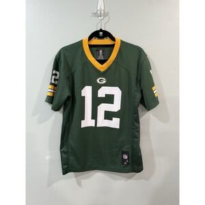 Aaron Rodgers #12 Green Bay Packers NFL Football Jersey Youth Large 14-16 Boy